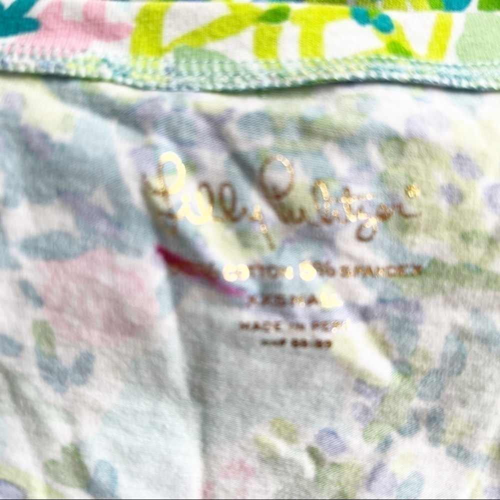 LILLY PULITZER V Neck Coral Reef Print Top Size XXS in Light Blue, Pink, Yellow - Picture 9 of 11